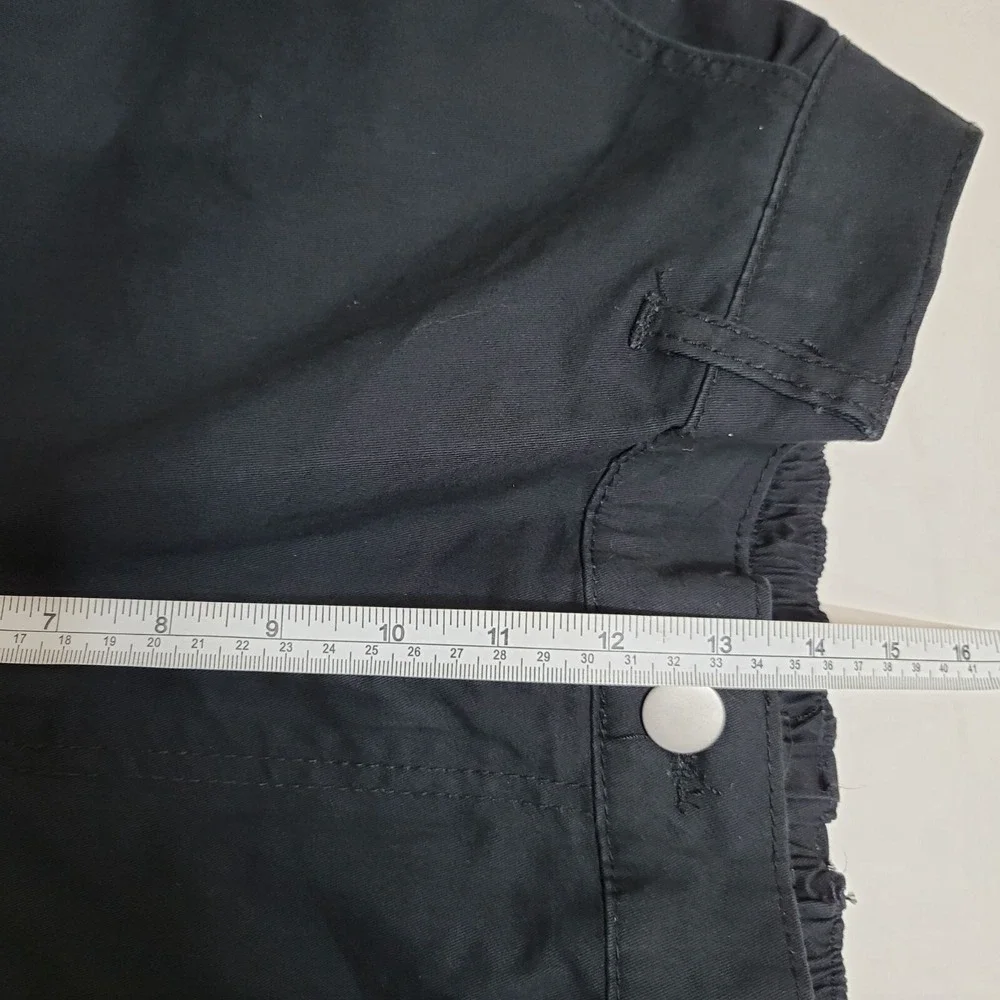 Forever 21+ Womens Black Plus Size 0X Long‎ Woven Cargo Pants With Pockets